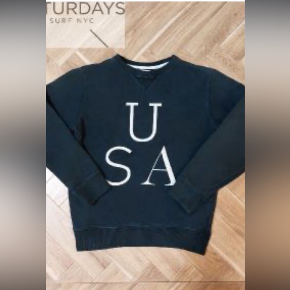 Saturdays New York City Dark Blue Crewneck Sweater